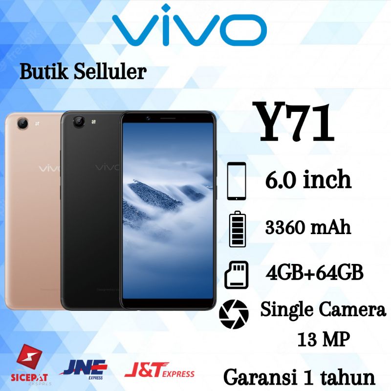 HP VIVO Y71/Y67/ Y81s/Y83 4-64gb fullset garansi toko 1 tahun android smartphone