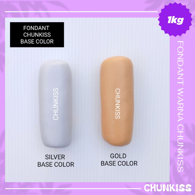 

FONDANT WARNA 1 KG KOLEKSI WARNA GOLD DAN SILVER - HALAL SIAP PAKAI