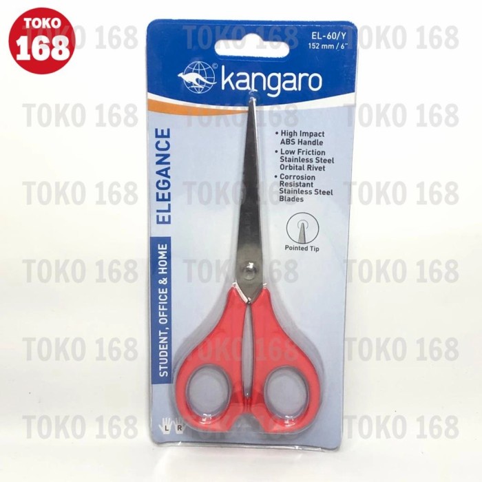 

Dijual Kangaro Scissors / Gunting El-60/Y (Pcs) Bagus