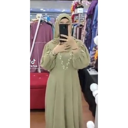 gamis Muslim terbaru -gamis lamaran siple elegan gamis bisa d pakai sehari hari