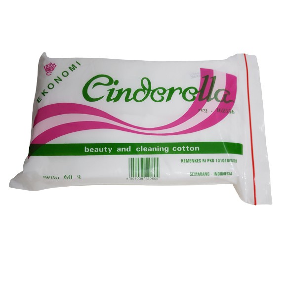 Kapas CINDERELLA Klip Ekonomi 60gr | Cinderella Cotton Buds Baby 50s - 60s - 100s - Korek Kuping - Selection