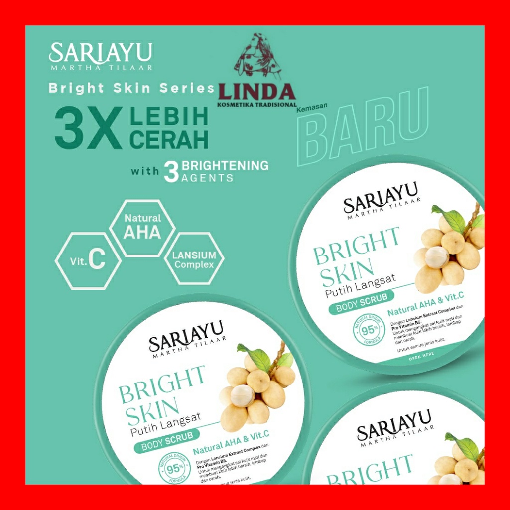 SARIAYU BRIGHT SKIN BODY SCRUB PUTIH LANGSAT 175g
