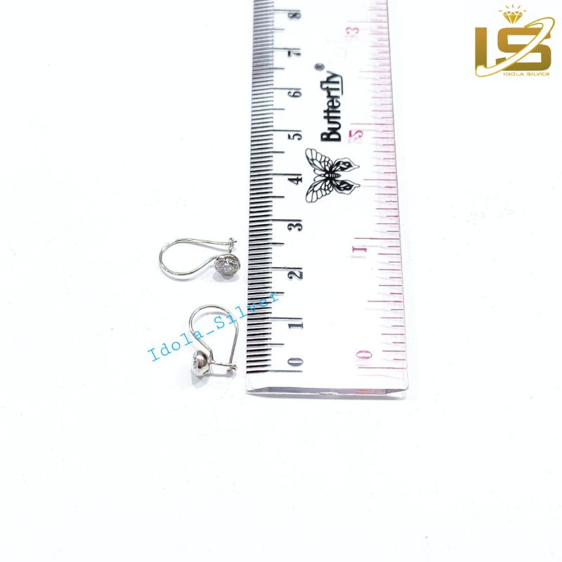 ANTING ANAK PERAK ASLI 925 SILVER LAPIS EMAS PUTIH MODEL KAIT MATA BURUNG - PERHIASAN PERAK