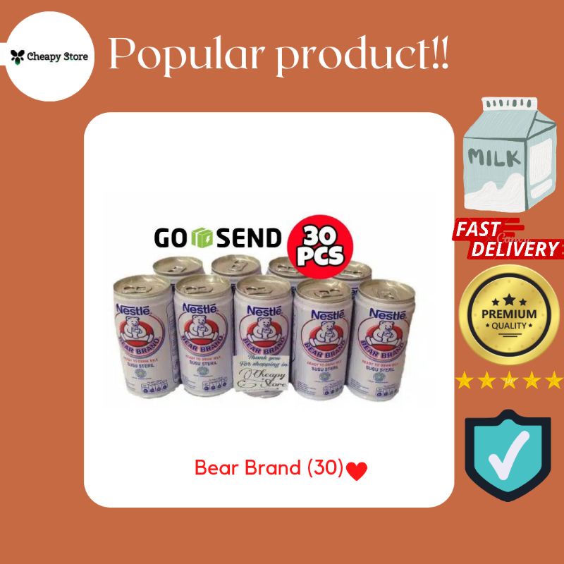 

Susu bear brand 189ml Palembang (susu beruang) Nestle karton (30pcs)