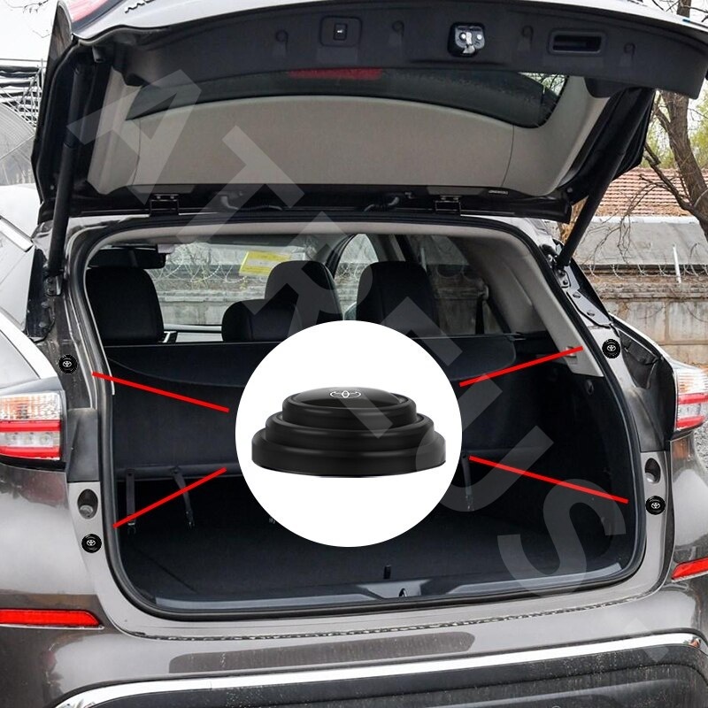 4 / 8 / 12Pcs Stiker Pad Silikon Peredam Suara Anti Shock / Benturan Untuk Pintu Bagasi Mobil