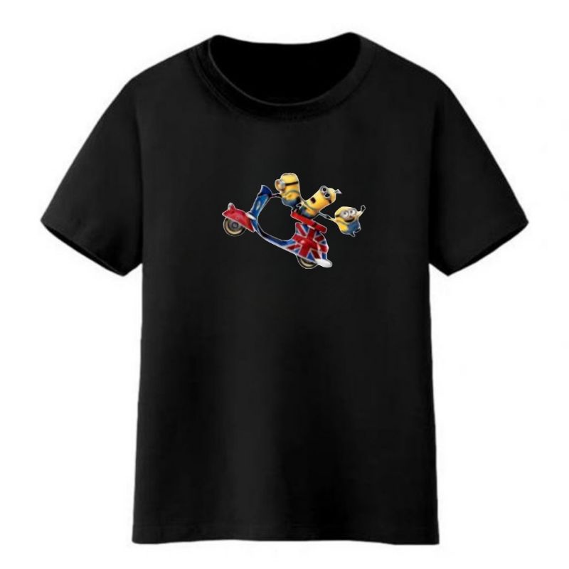 Baju Kaos Atasan Anak Cowok Dan Cewek 1-15Tahun Remaja/Dewasa MINION VESPA Ukuran S.M.L.XL.XXL.XXXL.