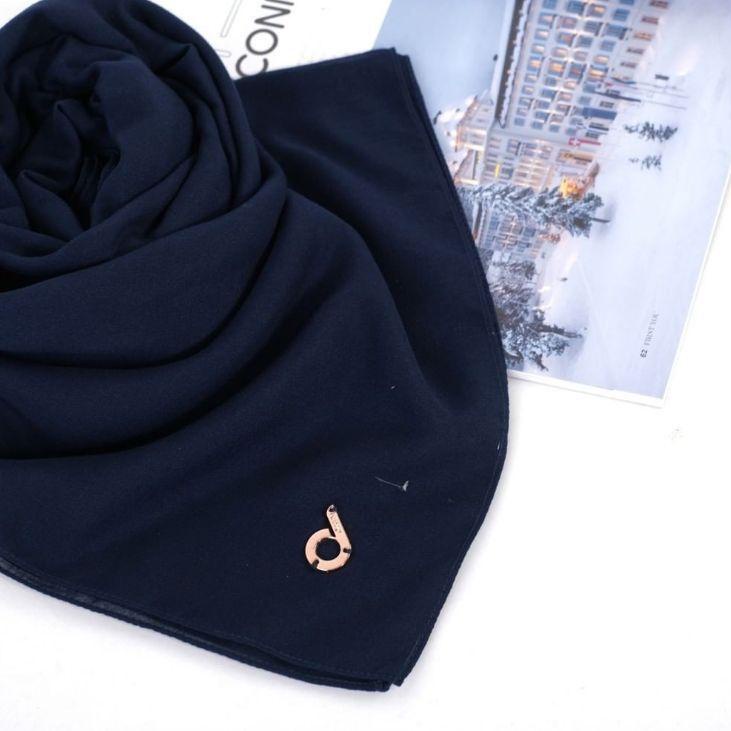9r❈Dijual Murah☋ HIJAB DEENAY POLOS LIZA NAVY 48 ☋