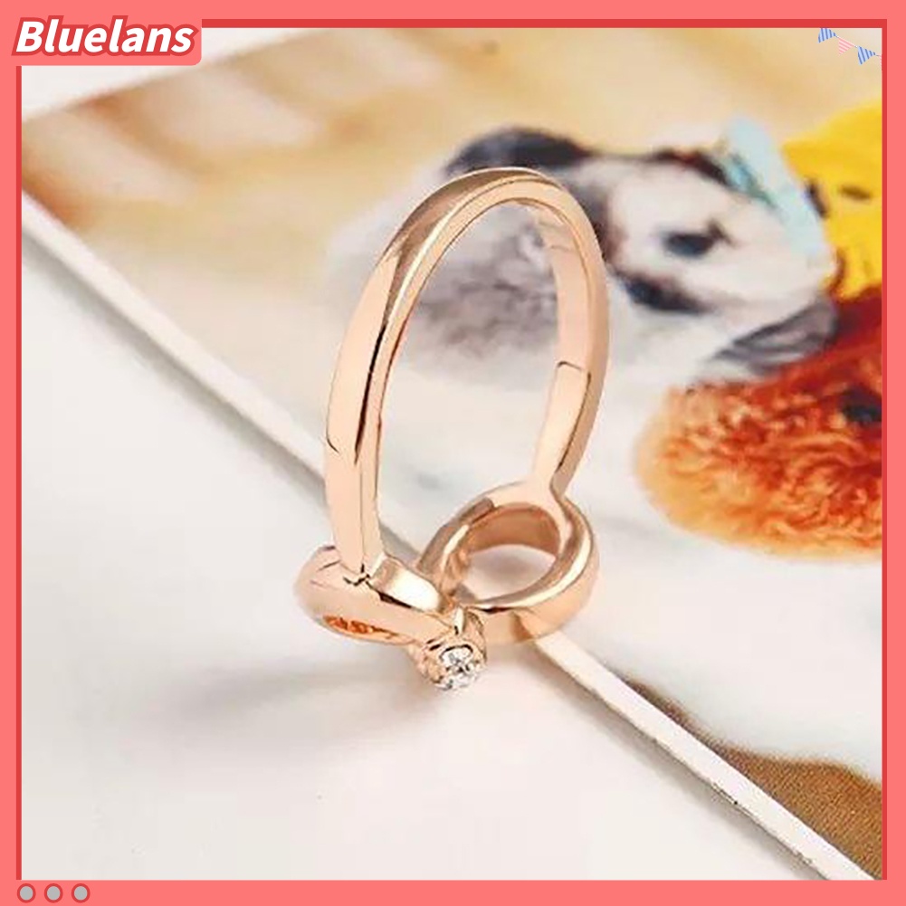 Bluelans Luxury 8 Infinity Zircon Inlaid Ring Wedding Evening Party Women Finger Jewelry