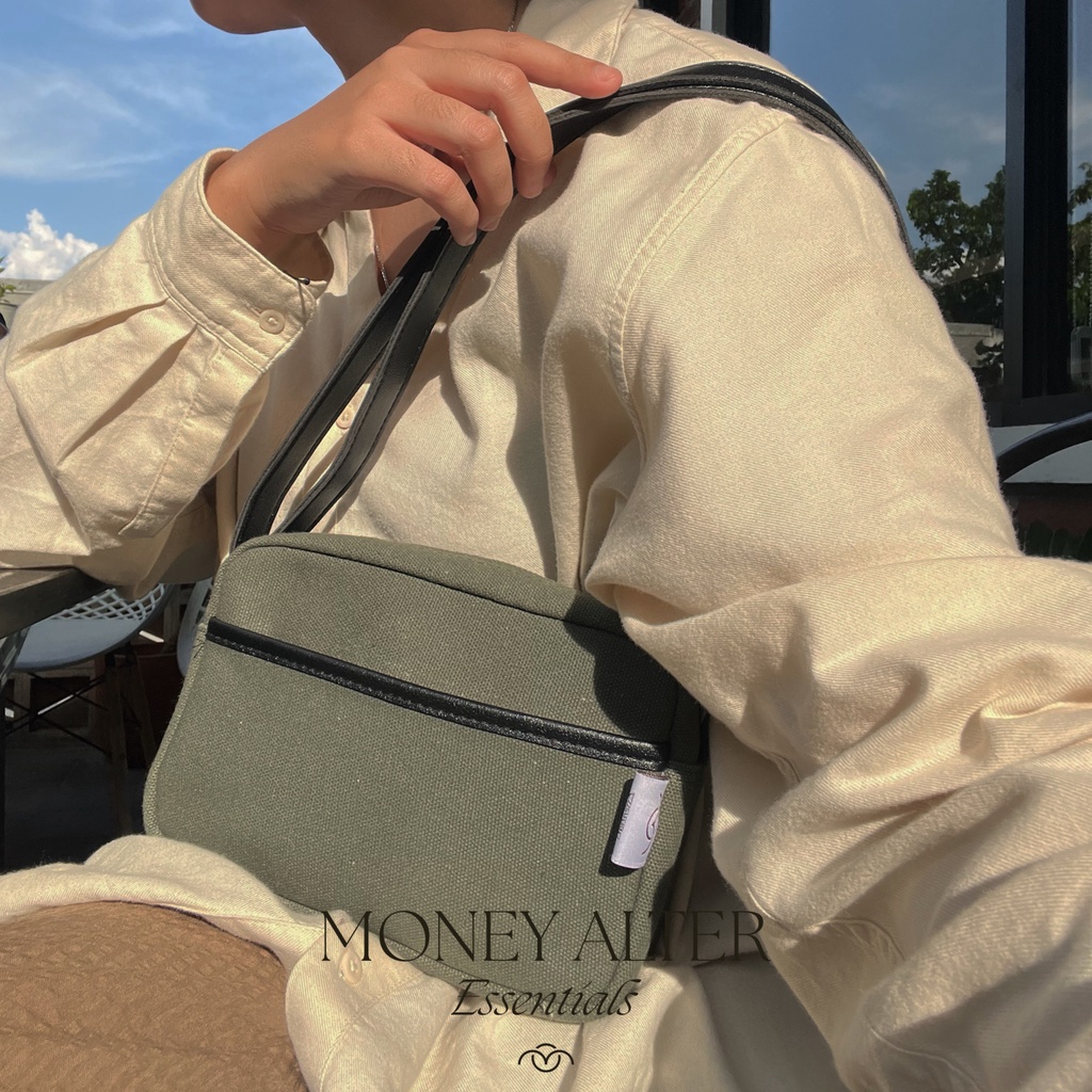 Money Alter - Mikku Bag / Tas Slempang Mini Kanvas dan Leather Bag