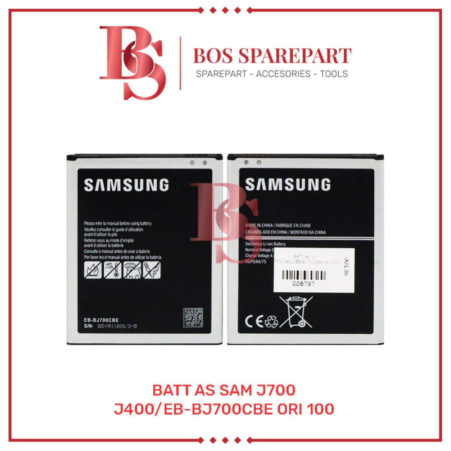 BATTERY AS SAMSUNG J700 / J400 / EB-BJ700CBE ORI 100 / BATERAI / BATRE