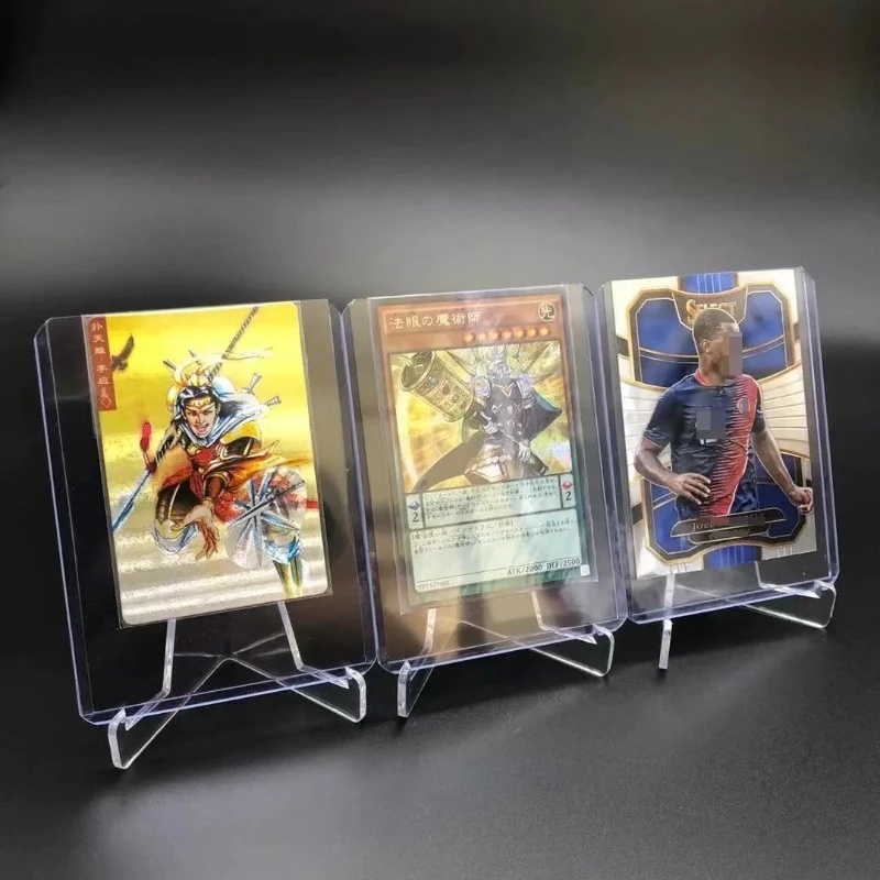 [Grosir] Rak Display Multifungsi Untuk Perhiasan Kartu Akrilik Badge Medali Commemorative Coin Display Shelves Braket Segitiga Bening Mini