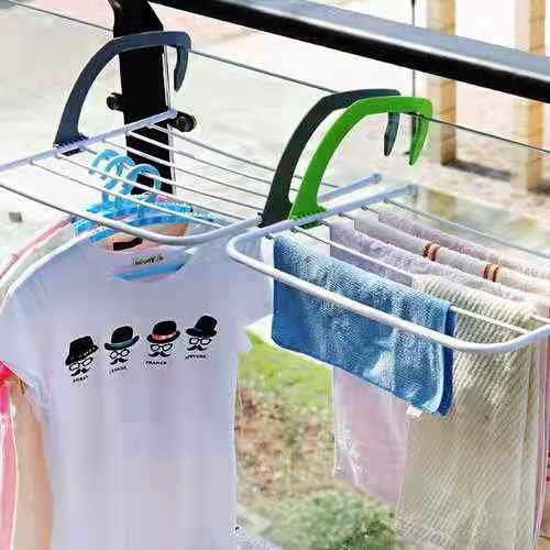 Osakashop - Hanger BALKON JEMURAN Gantungan Serbaguna - Jemuran Baju Sepatu Sendal