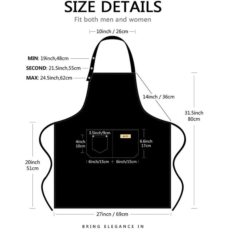 Apron Celemek Masak Dapur Pria Wanita Chef Pelayan Cafe Waiter Barista Celemek Allsize Original