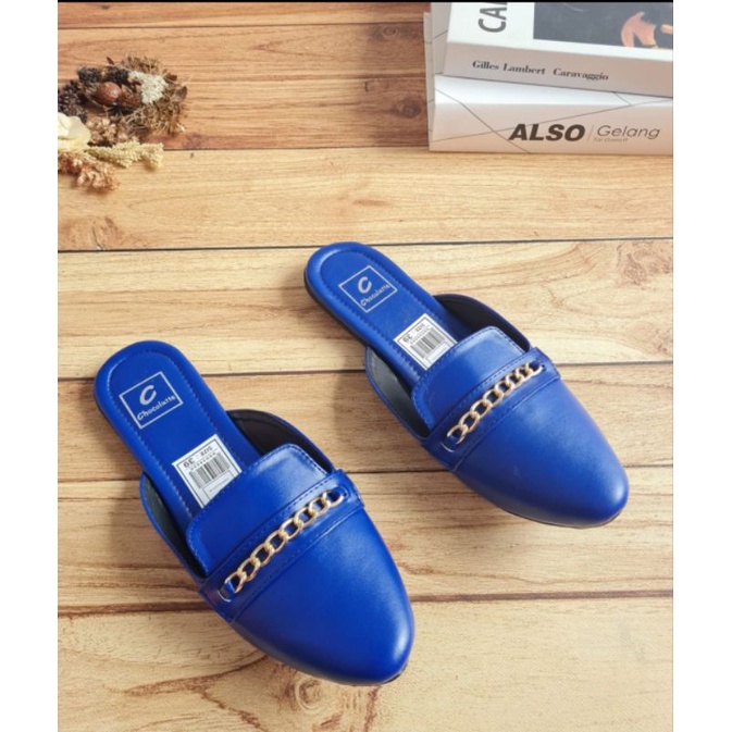 ABBUSHOES UR 01 sendal bapau flat rantai belanova sol karet  2cm