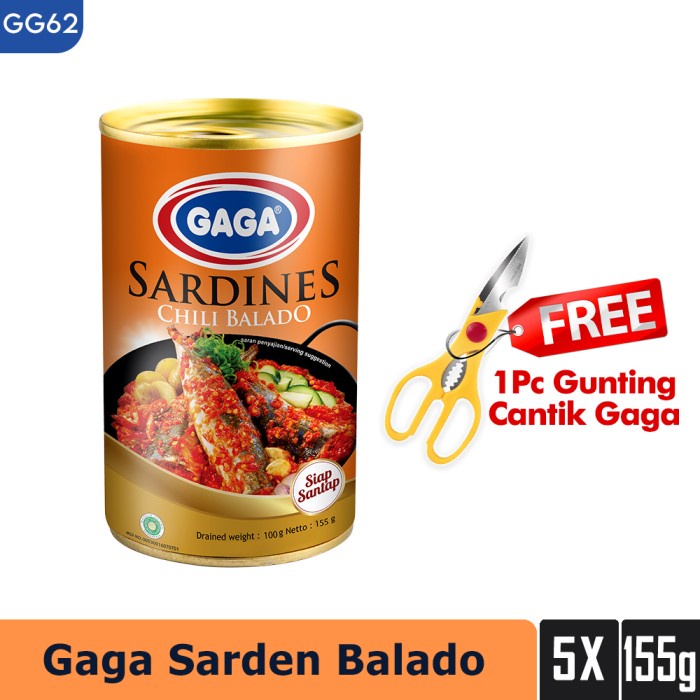 

Ikan Kaleng Gaga Sarden Balado 155G (Gg62)