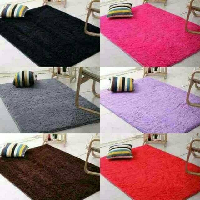 KARPET BULU Karpet busa bulu rasfur polos ukuran 150x100 cm tebal 2cm rasfur karakter berkualitas ka