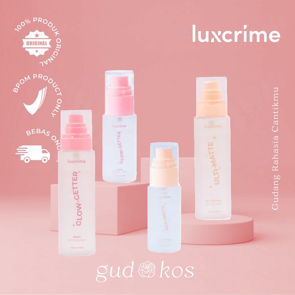 LUXCRIME Ulti Matte Oil Control &amp; Glow Getter Dewy Setting Spray