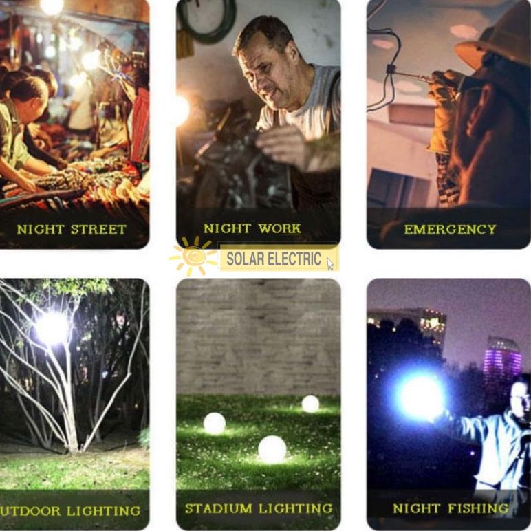 Produk Lampu LED Gantung Tenaga Matahari Surya Solar Panel Portable Lantern Camping Bola 4 Arah Outd