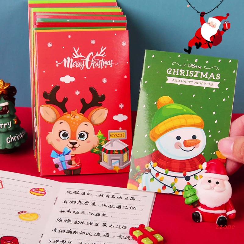 Zzz 10pcs / Set Buku Catatan / Jurnal Mini Motif Natal Untuk Pelajar