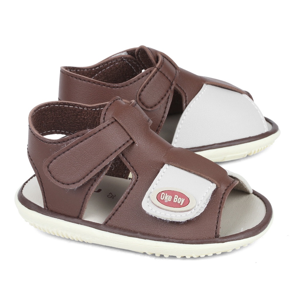 Sandal Anak Laki-laki Usia 1 2 Tahun Bunyi Cit Model Casual SL08 Coklat