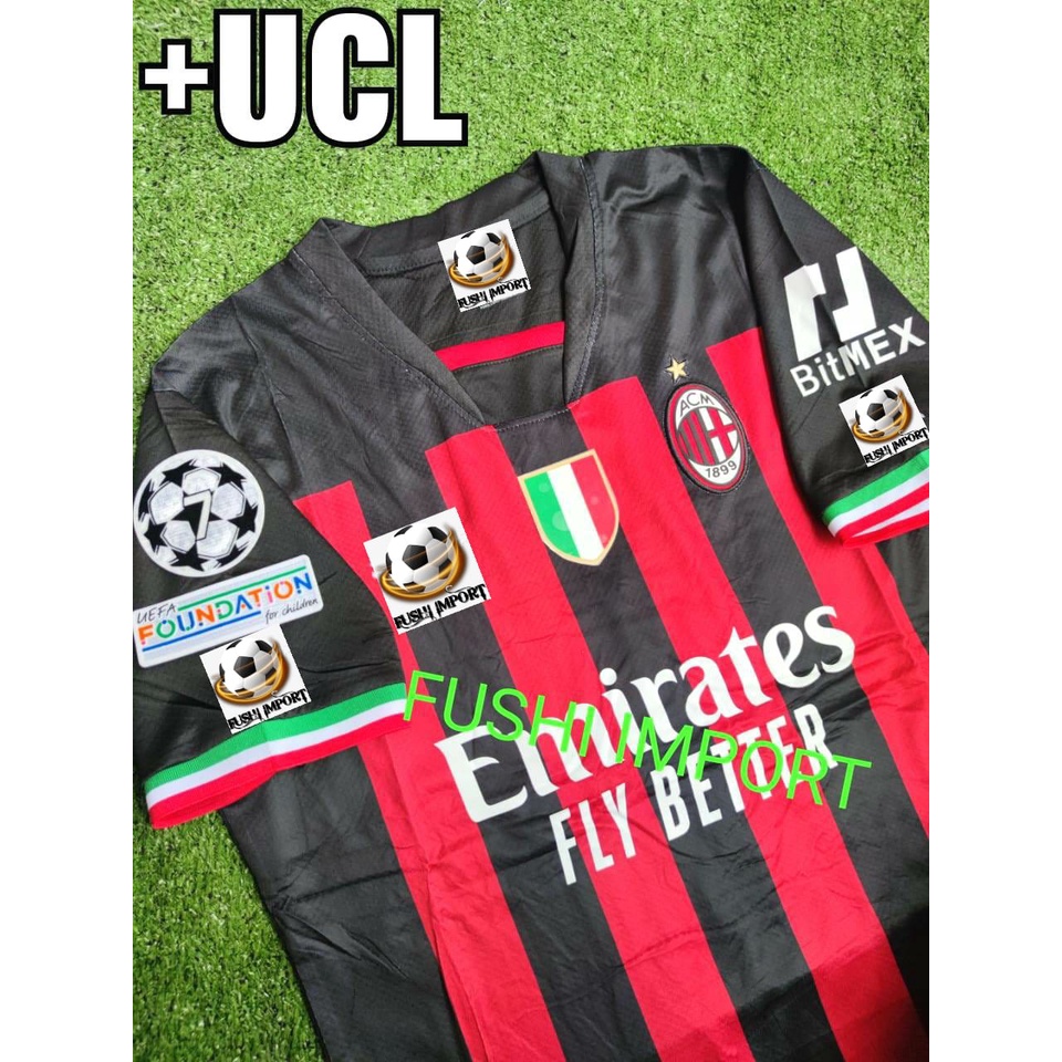 Jersey Baju Bola Milan Home Full Patch 2022 2023 Grade Ori