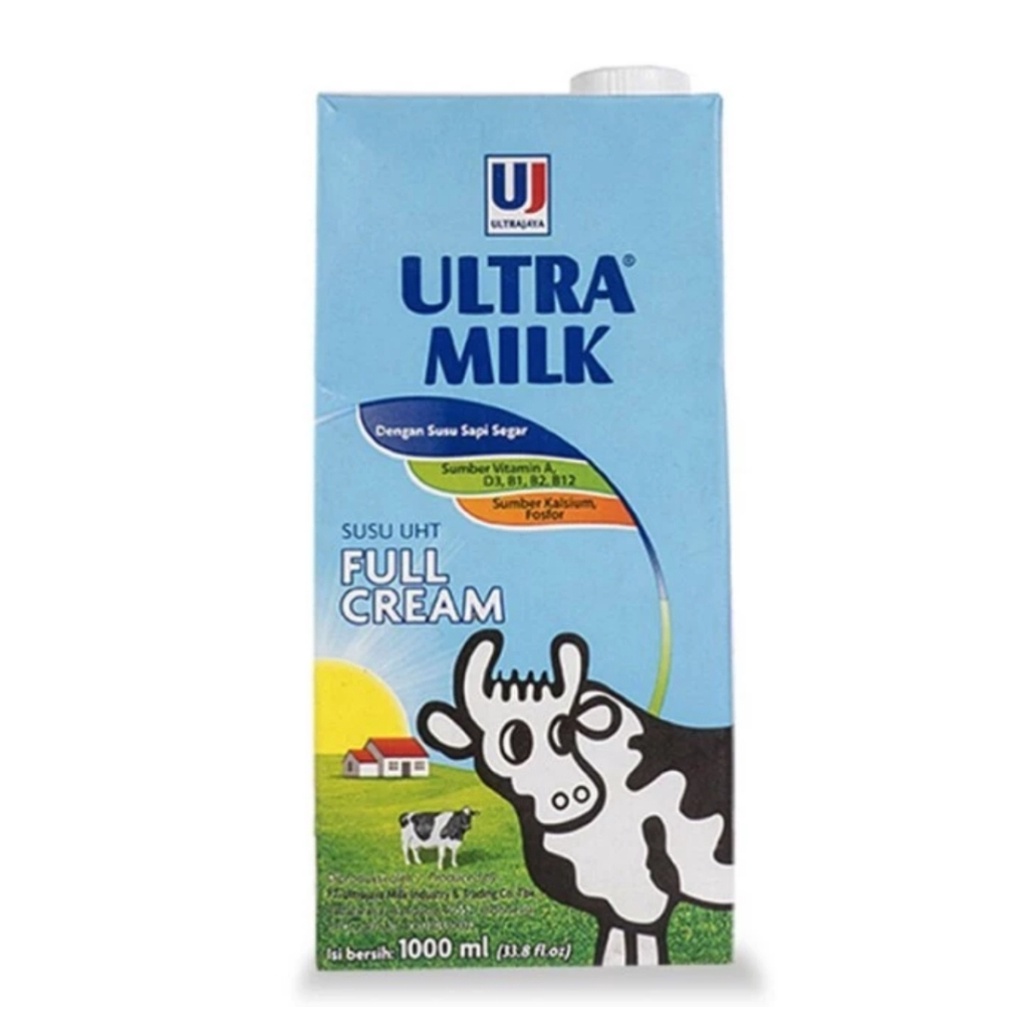 

Susu Ultra Milk UHT Full Cream 1 liter ( KARTON)
