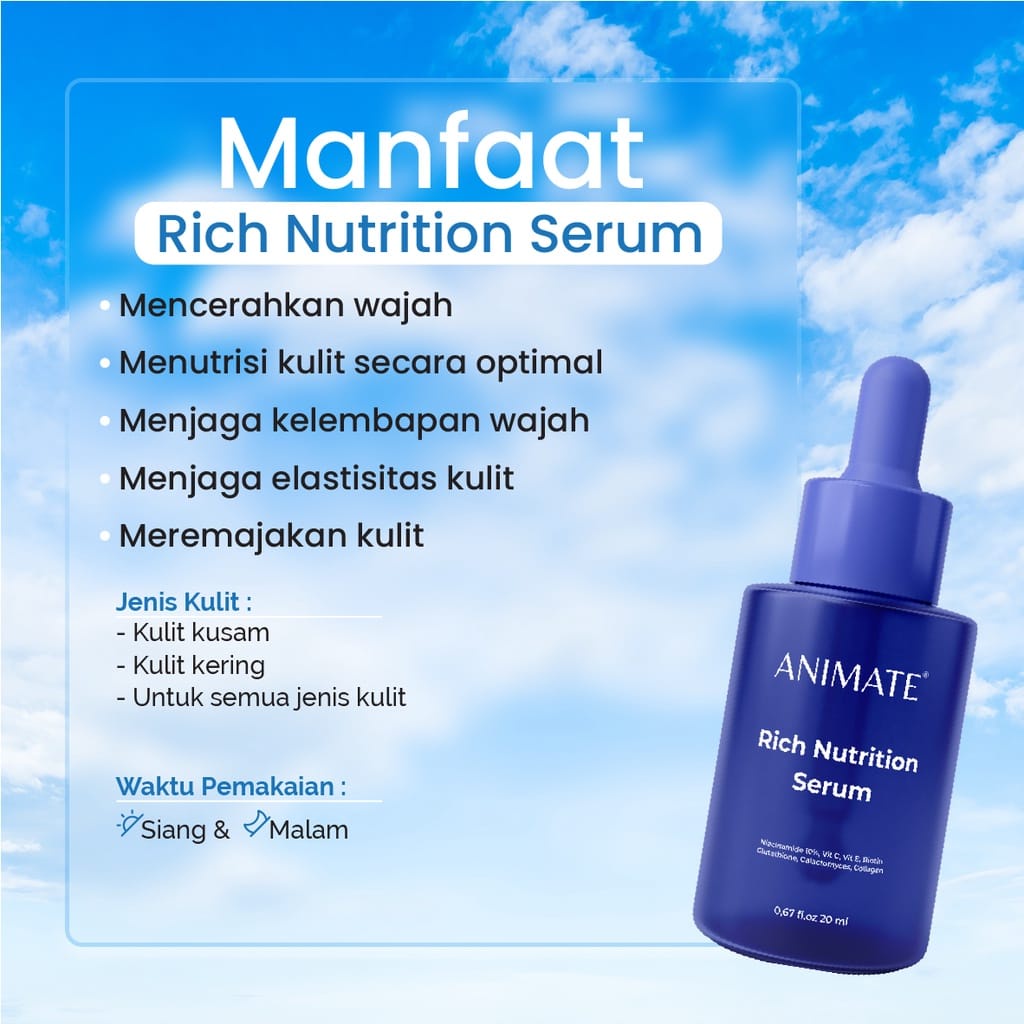 𝐑𝐀𝐃𝐘𝐒𝐀 - Animate Rich Nutrition Serum 20 ml BPOM