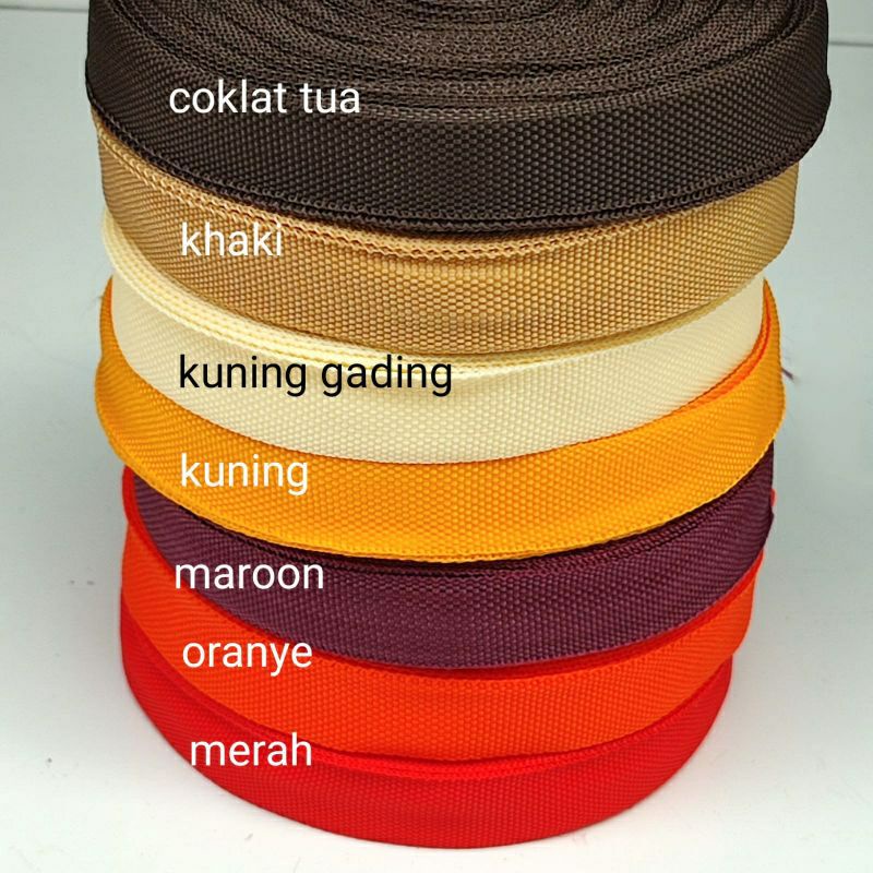 bisban warna polos 2 cm pelipit pinggiran jahitan 1 roll panjang 27 meter