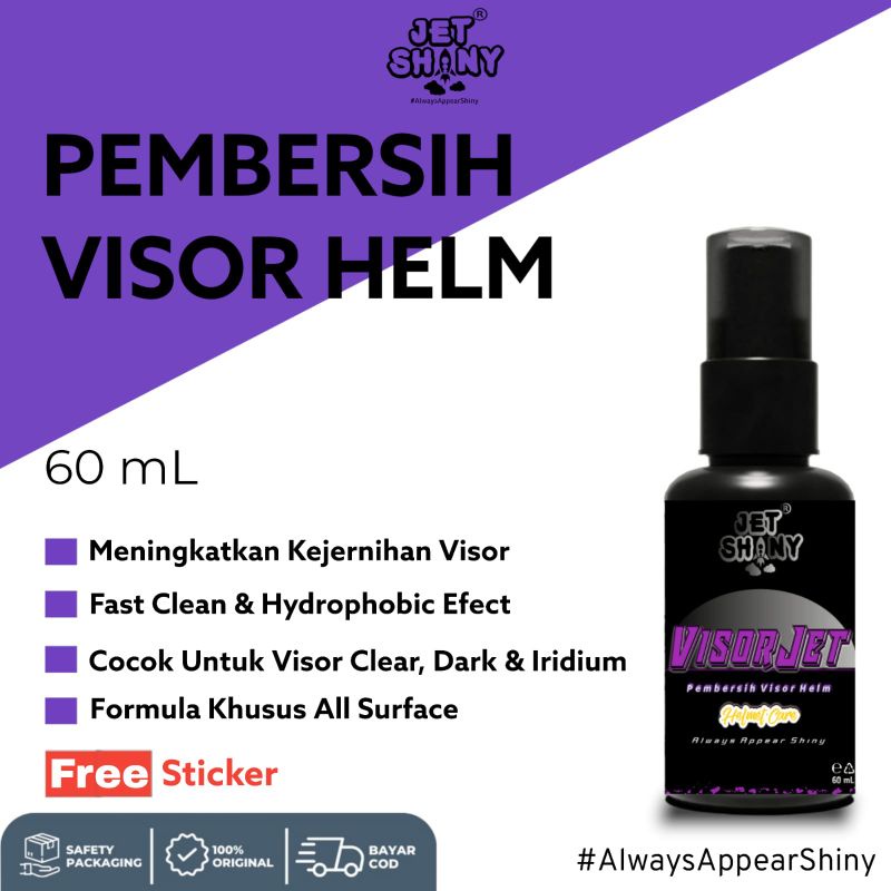 JetShiny VisorJet | Pembersih Visor Helm 60 mL