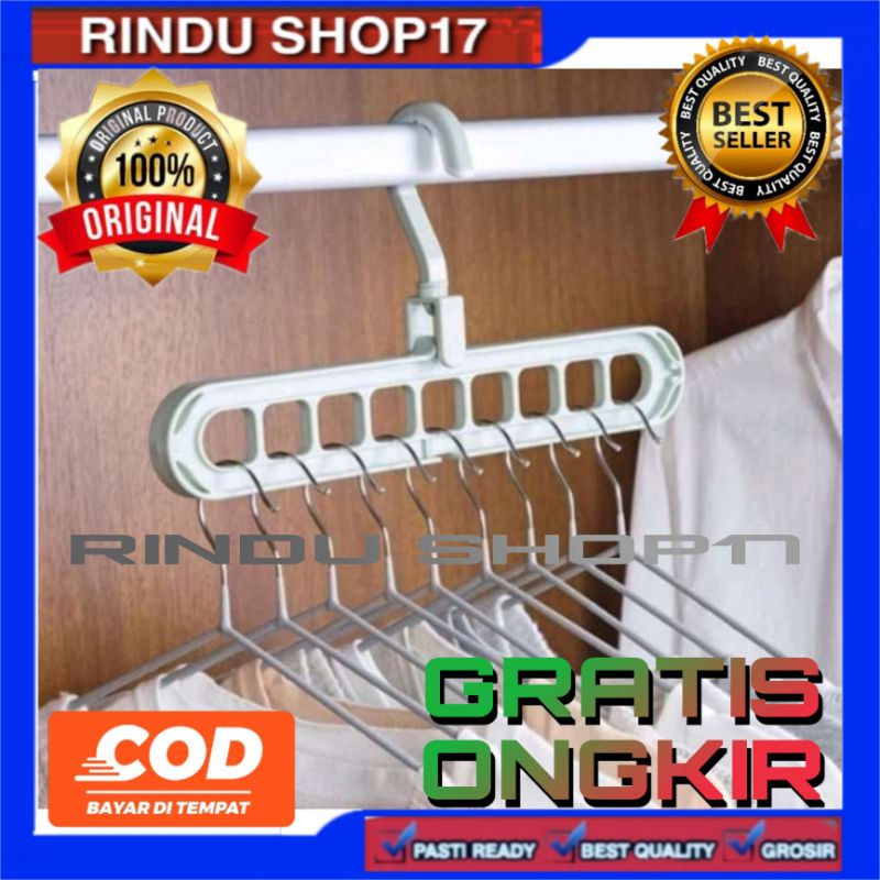 (RS)MAGIC HANGER GANTUNGAN BAJU AJAIB ORGANIZER 9 IN 1 SERBAGUNA AS SEEN ON TV MULTIFUNCTION WONDER HANGER