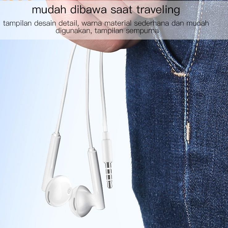 Murah Tacoo Wired Headset Bass Earphone TEH0434 In-Ear Handsfree Superbass Bass Stereo + Mic Microph