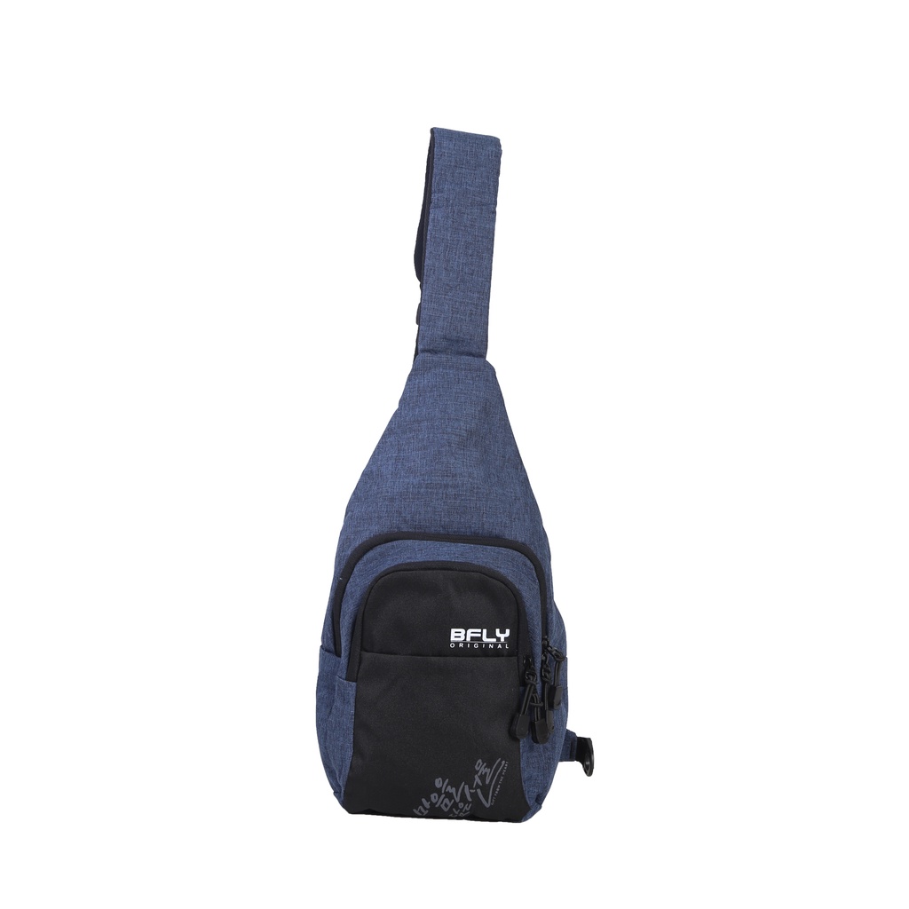 BFLY - Slingbag Tas Bahu Pria Casual Daily Outdoor THINLY Navy Black Dolby Original