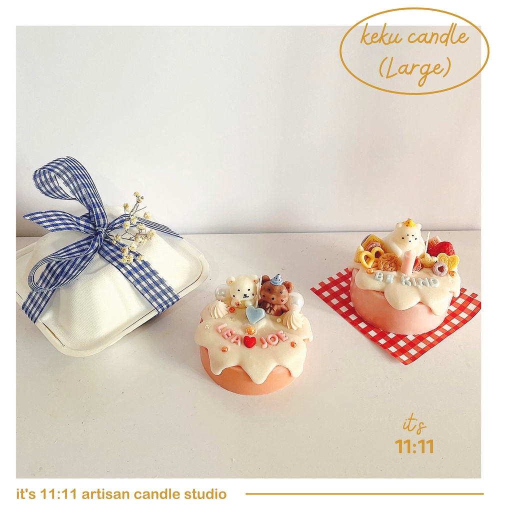 Keku Cake candle L  by its__1111 / Custom Cake Candle / Hampers Giftset / Scented Candle / Lilin Kue