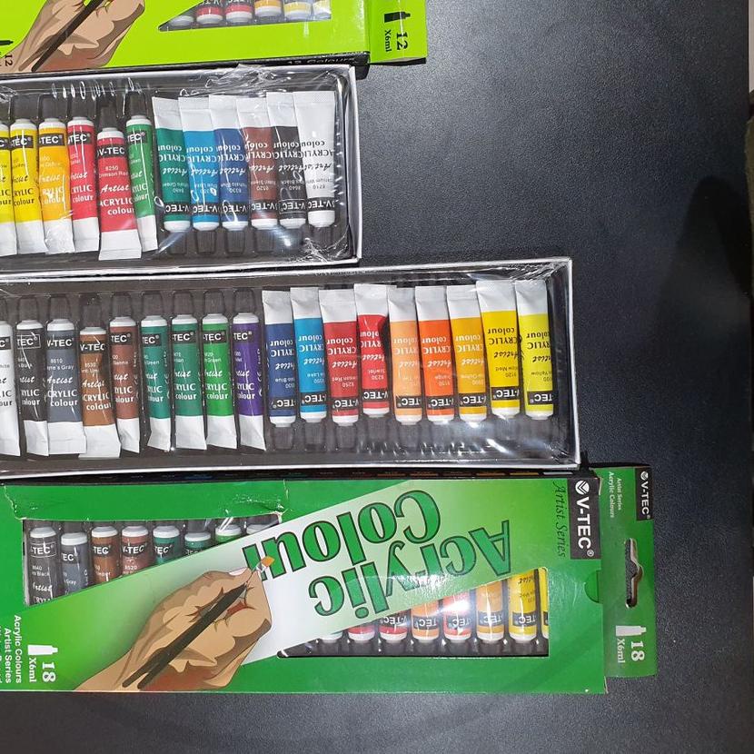 

GRATIS ONGKIR✅Acrylic V-tec 18 Warna Cat Akrilik Vtec Set Paint|KD1