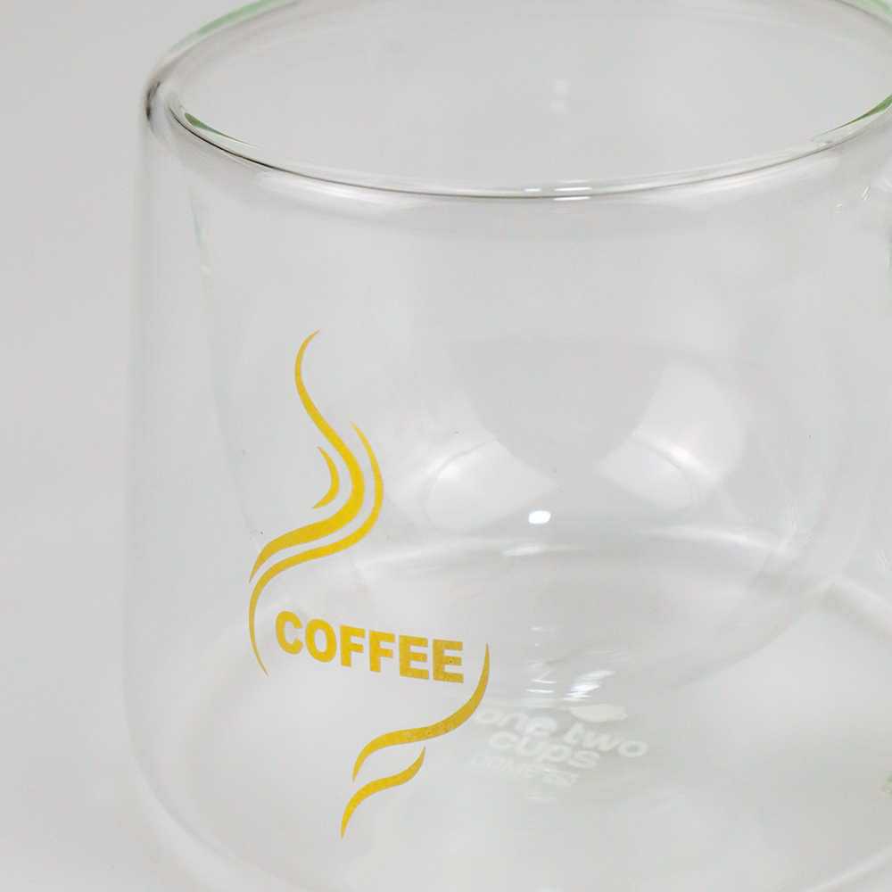 Cangkir Gelas Kopi Anti Panas Kaca Borosilicate Double Wall Glass Round 200ml