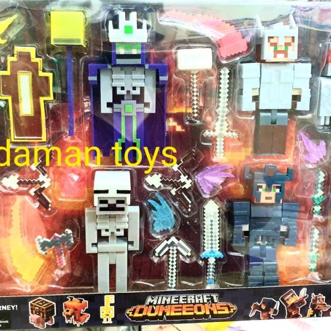 Jual Mainan Figure Minecraft Dungeons Toys illager Golem Figures/Mine
