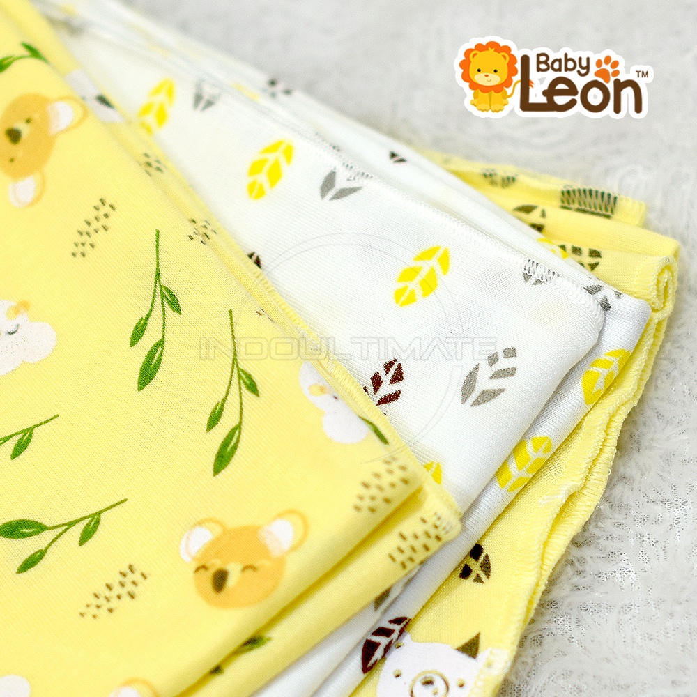 BABY LEON 3 PCS Selimut Bayi Bedong Bayi Baru Lahir Double Knit BC-2068 (90 x100 cm) Kain Bedong Bayi Lembut Karakter Perlengkapan Bayi Baru Lahir