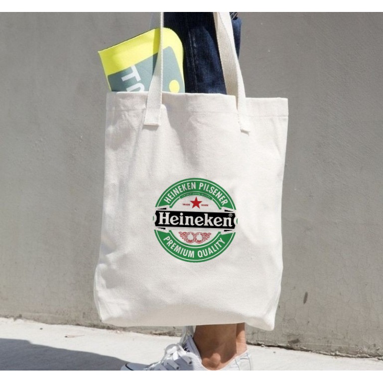 Tote Bag Canvas HEINEKENN STAR / Tas Nudie Canvas / Tote Bag Kanvas TIPE B