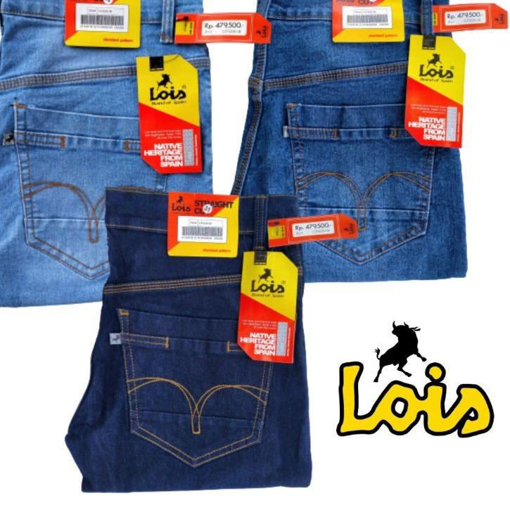 Murah Lebay--Celana Jeans Pria Model Pensil SlimFit Strech Melar Brand Lois Grade Ori High Quality d