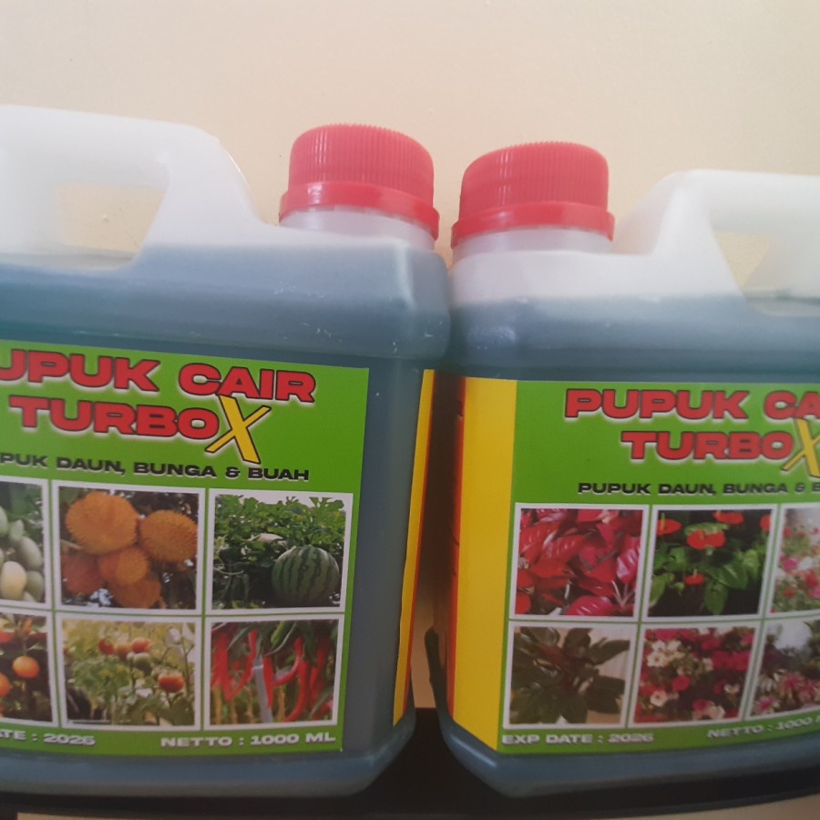 Pupuk Cair Turbo X Kemasan 1 Liter Untuk Daun Bunga Dan Buah