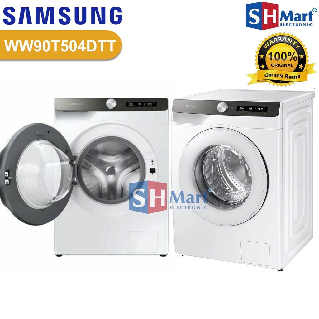 MESIN CUCI FRONT LOADING SAMSUNG 9 KG WW90T504DTT/SE WITH ECO BUBBLE WW90T (MEDAN)