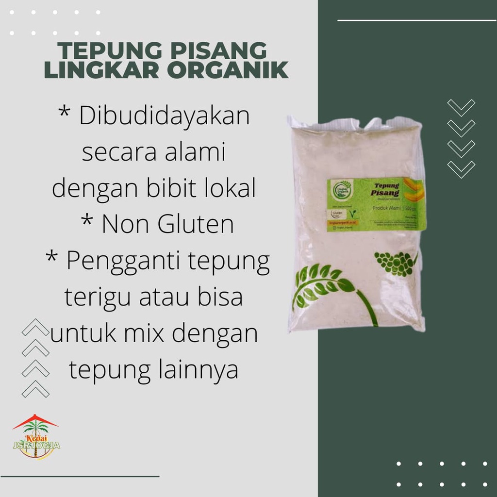 Lingkar Organik - Tepung Pisang 500gr - Organik - Bebas Gluten