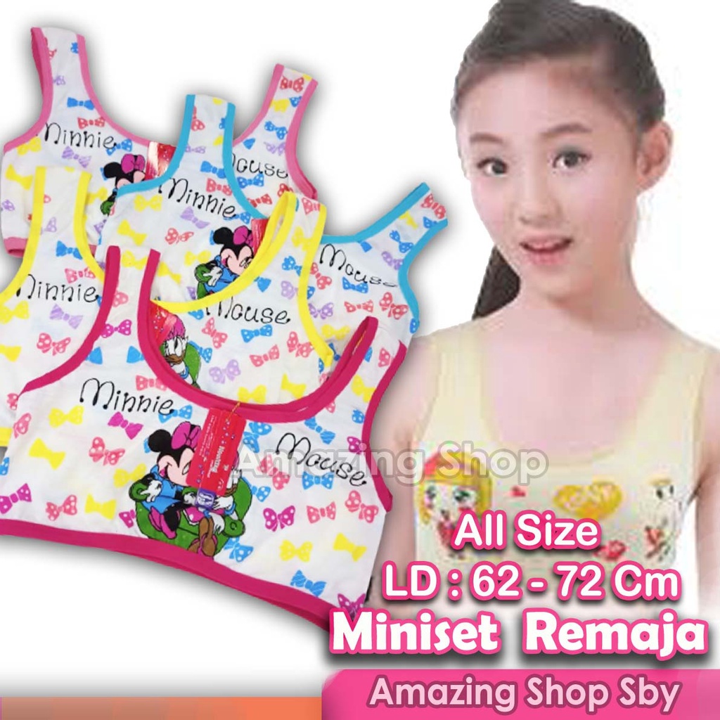 Miniset Anak Perempuan / Remaja / BH Remaja Putri / Miniset Anak Cewek ABG Karakter Murah Amazing Shop SBY