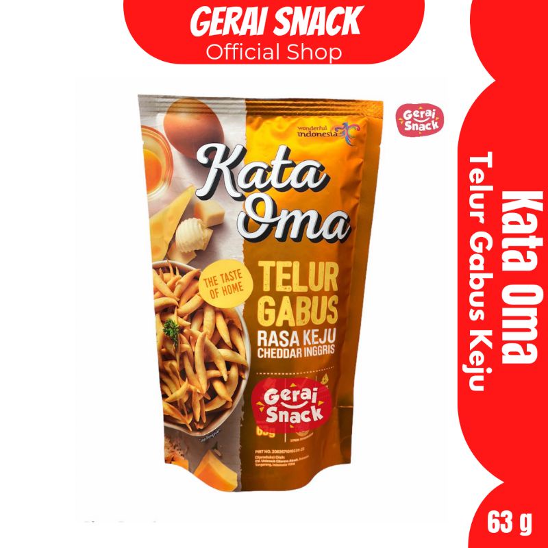 Telur Gabus Kata Oma Crispy Kemasan Premium Cemilan Enak Keluarga 63 g