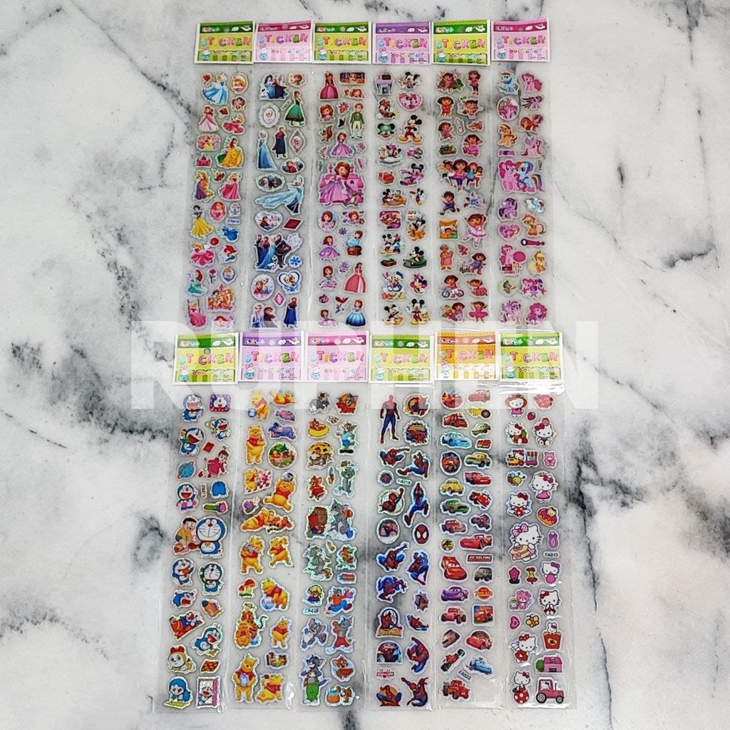 RPN Sticker Hologram Karakter Kartun Anak Stiker Gambar Tempel