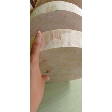 Talenan kayu asem bulat 45cm/ talenen cincang daging/ talenan kuat/Wooden cutting board
