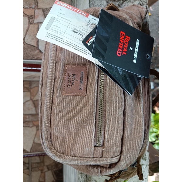 Waistbag eiger x royal enfield Warna coklat
