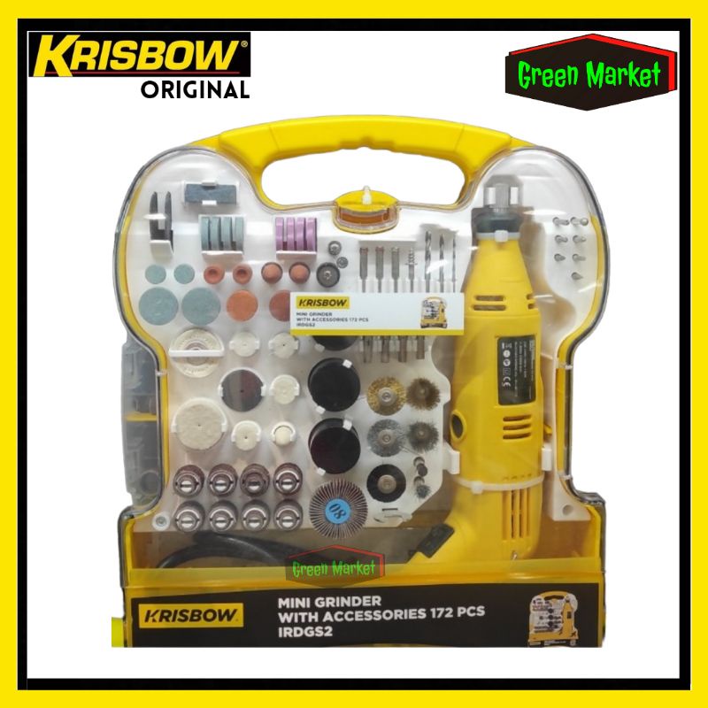 Krisbow Mini Grinder set 172pcs || Bor Tuner Krisbow || Mini Grinder set Krisbow