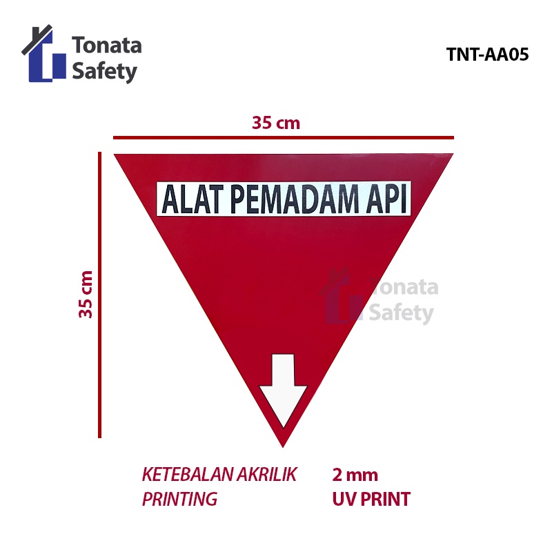 Segitiga APAR / Rambu Akrilik APAR Sesuai Permenakertans / TNT-AA05