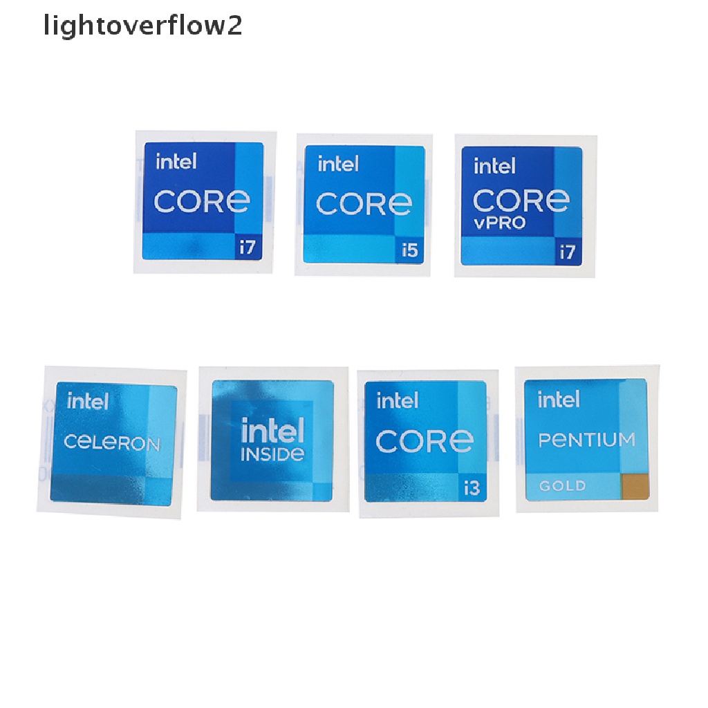 (lightoverflow2) 5pcs / Set Stiker 11 Generation i3 i5 i7 VPRO Untuk CPU / Laptop / Desktop (ID)